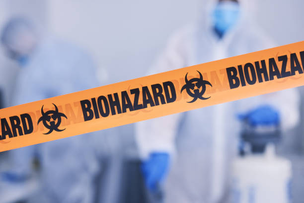 Professional Biohazard Cleanup technician working in Whitman, MA